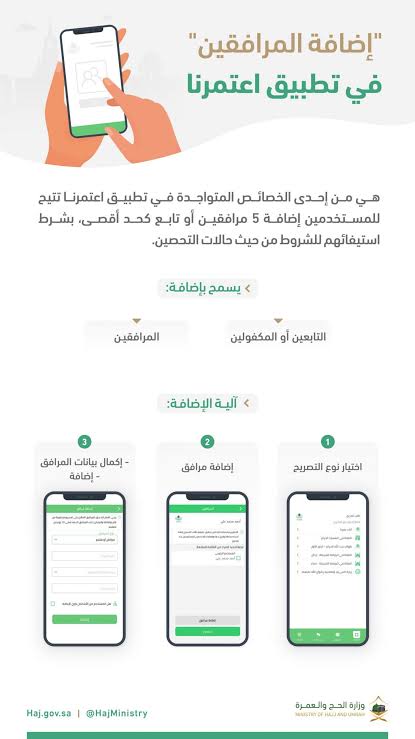 خطوات حجز تصريح لأداء العمرة