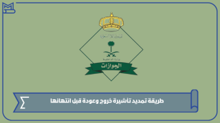 طريقة تمديد تأشيرة خروج وعودة قبل انتهائها